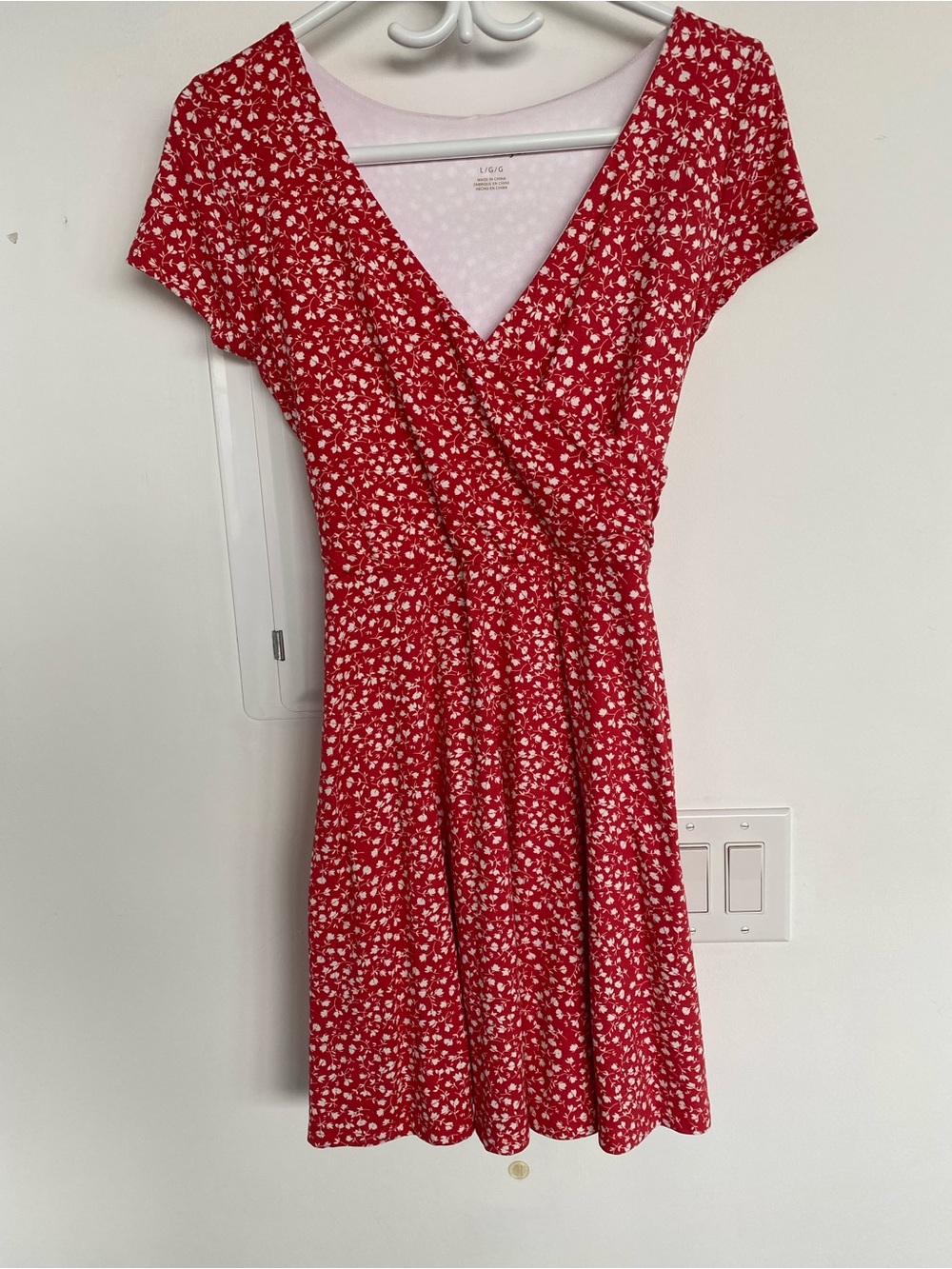Rebel Sugar Red Floral Wrap Dress